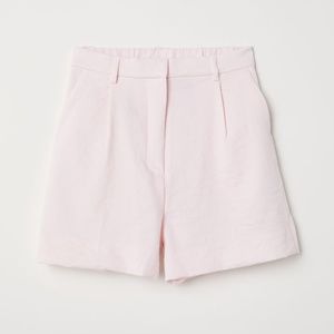 NWOT Blush pink satin shorts with pockets size 4